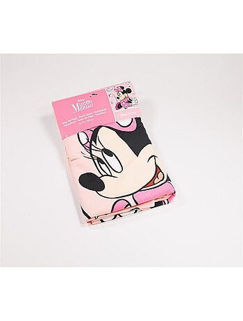 Serviette de plage - Minnie Portant Des Talons Roses + Nœuds - 70x140 cm