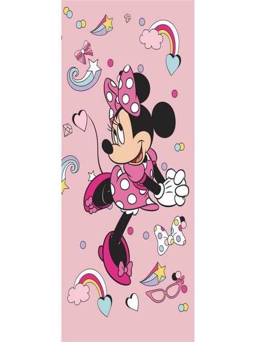 Serviette de plage - Minnie Portant Des Talons Roses + Nœuds - 70x140 cm - Kiabi