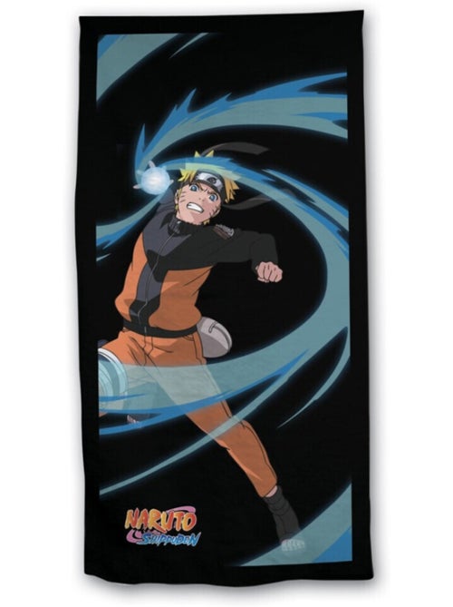 Serviette de plage - Naruto avec orbe à l'attaque- 70x140 cm - Kiabi