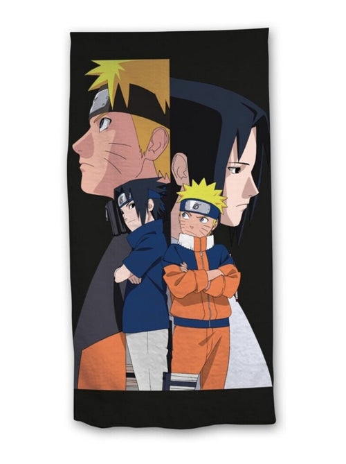 Serviette de plage - Naruto et Sasuke - 70x140 cm - Kiabi