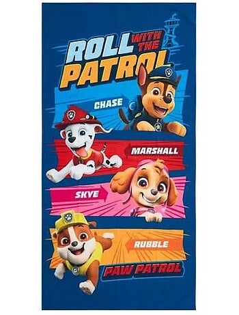 Serviette de plage - paw patrol - pat patrouille - 70 x 140 cm - 100% coton - motif coloré