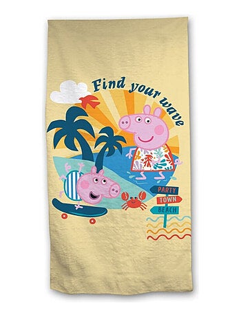Serviette de plage - Peppa Pig - A La Plage - 70x140 cm