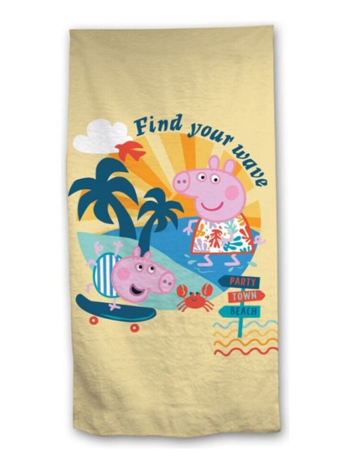 Serviette de plage - Peppa Pig - A La Plage - 70x140 cm - Kiabi Serviette de plage - Peppa Pig - A La Plage - 70x140 cm - Kiabi
