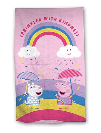 Serviette de plage - Peppa pig sprinkled with kindness - 70 cm x 140 cm