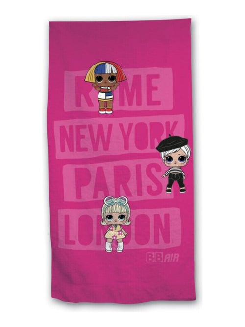 Serviette de plage - Poupées LOL Surprise - -Rome, New-York, Paris, London- - 70x140 cm - Kiabi Serviette de plage - Poupées LOL Surprise - -Rome, New-York, Paris, London- - 70x140 cm - Kiabi