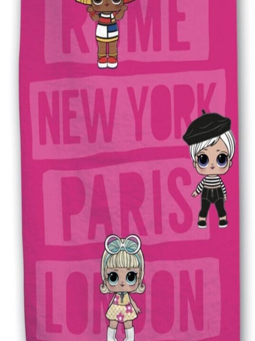 Serviette de plage - Poupées LOL Surprise - -Rome, New-York, Paris, London- - 70x140 cm - Kiabi Serviette de plage - Poupées LOL Surprise - -Rome, New-York, Paris, London- - 70x140 cm - Kiabi