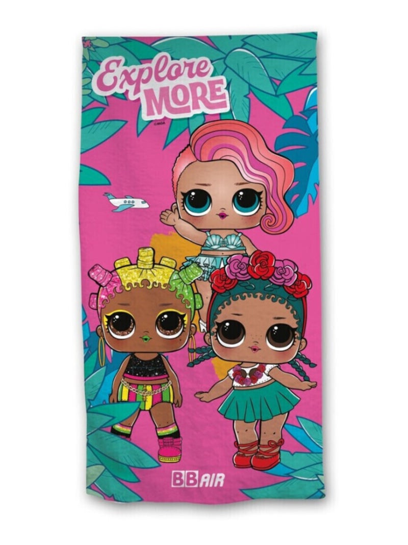Serviette de plage - Poupées LOL Surprise - Rose et Bleue Rose - Kiabi