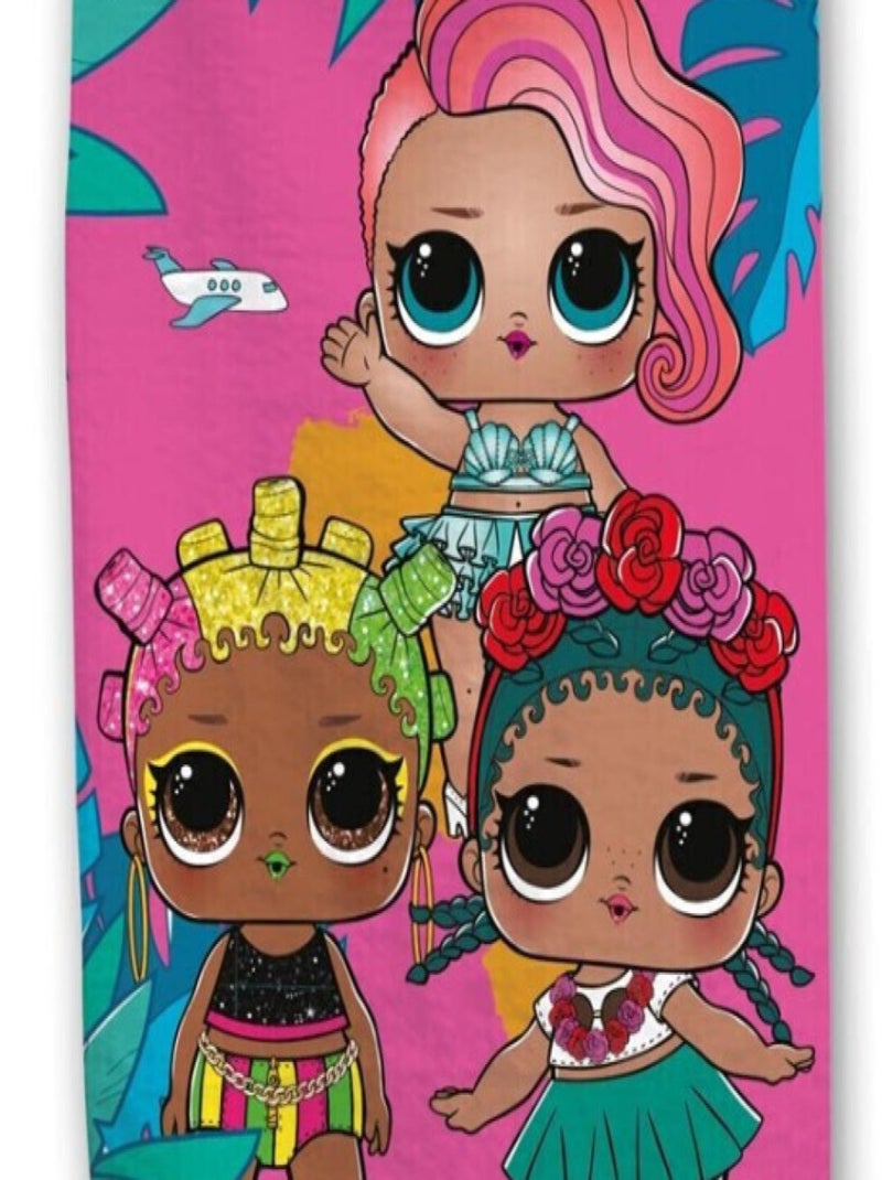 Serviette de plage - Poupées LOL Surprise - Rose et Bleue Rose - Kiabi