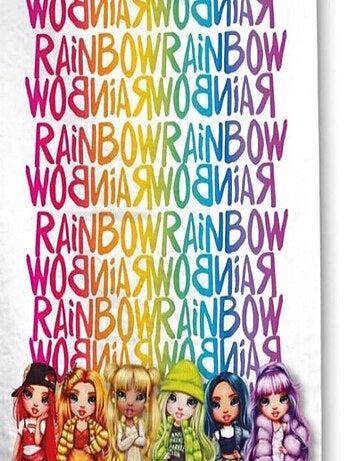 Serviette de plage - Poupées Rainbow High - 70 cm x 140 cm
