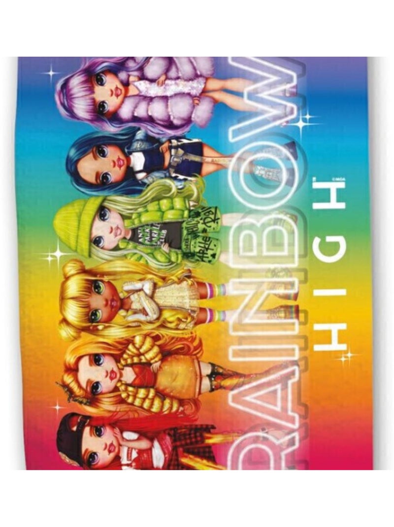 Serviette de plage - Rainbow High - 70x140 cm Multicolore - Kiabi