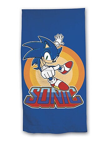 Serviette de plage - Sonic - Pouce vers le haut - Bleue - 70x140 cm