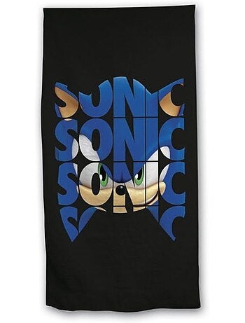 Serviette de plage - sonic - sonic prime - 70 x 140 cm - douceur exceptionnelle - absorption rapide