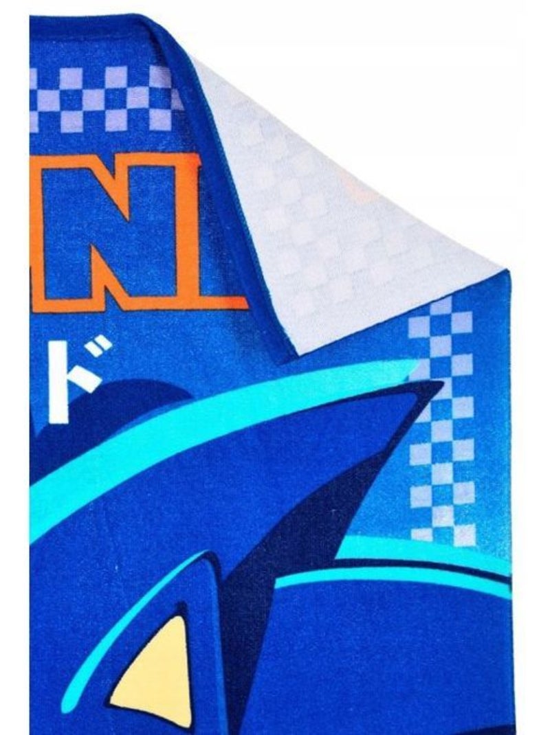 Serviette de plage - sonic - sonic the hedgehog - 70x140 cm - séchage rapide - visuel sonic Bleu - Kiabi