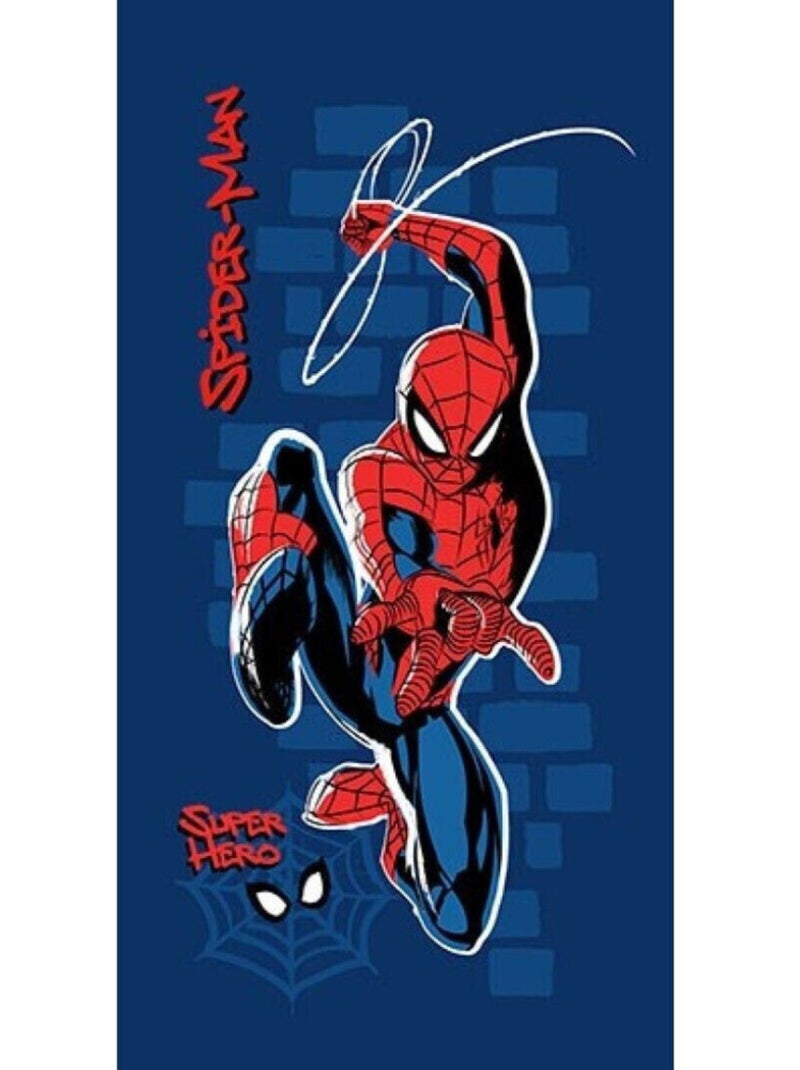 Serviette De Plage - Spider Man - Avec Une Corde - 70x140 cm Multicolore - Kiabi