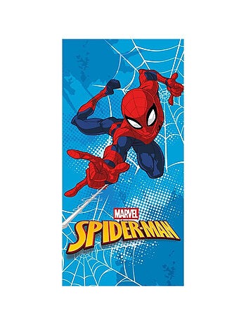 Serviette De Plage - Spider Man qui lance sa fils de soie avec des toiles d'araigne - 70x140 cm
