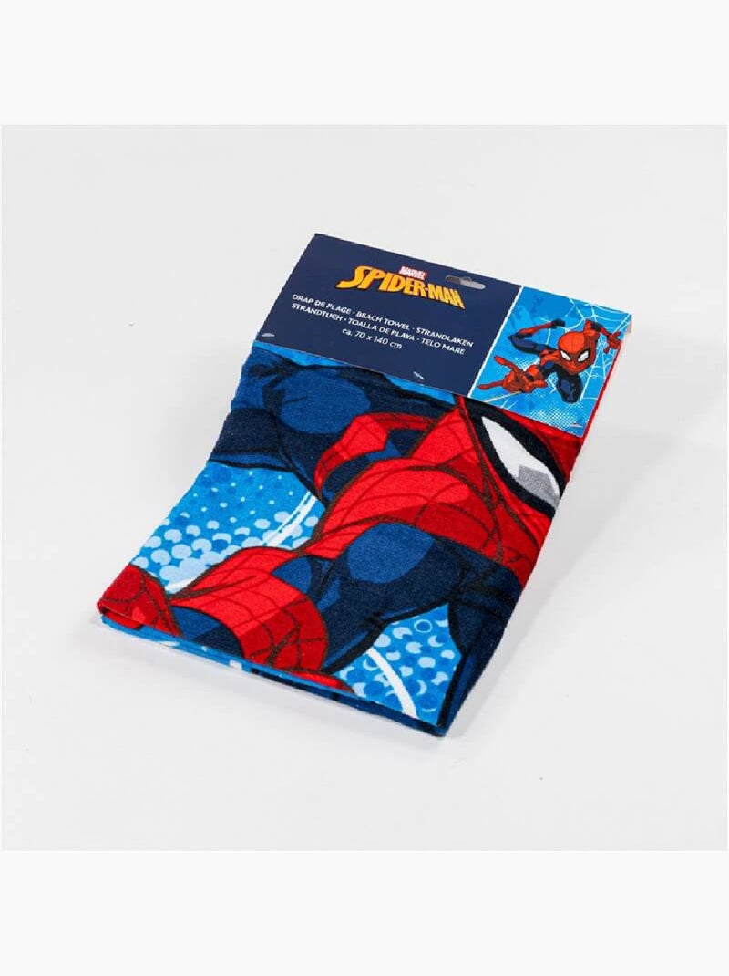 Serviette De Plage - Spider Man qui lance sa fils de soie avec des toiles d'araigne - 70x140 cm Multicolore - Kiabi