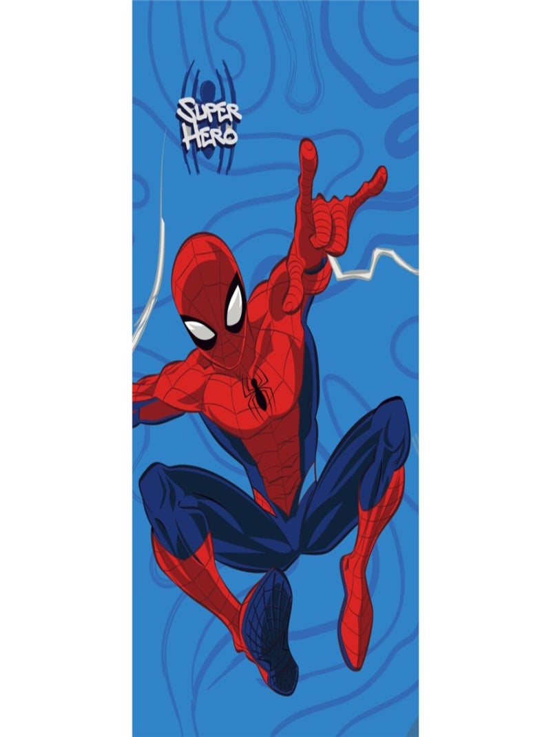 Serviette de plage - Spiderman Qui Grimpe - 70x140 cm Multicolore - Kiabi