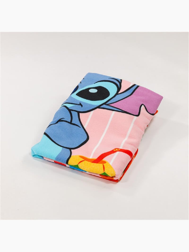 Serviette de plage - Stitch à la plage - 70x140 cm Multicolore - Kiabi