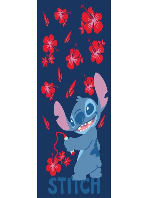 Serviette de plage - Stitch Avec Des Coquelicots - 70x140 cm - Kiabi