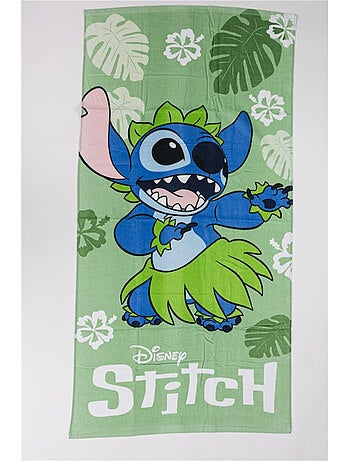 Serviette de plage - Stitch en train de danser avec une tenue hawaïenne - 70x140 cm