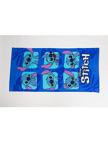 Serviette de plage - Stitch et ses six différentes expressions - 70x140 cm