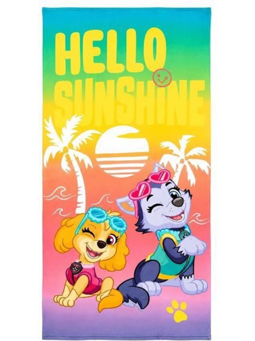 Serviette de plage 70x140 cm Hello Sunshine - Pat Patrouille - Kiabi