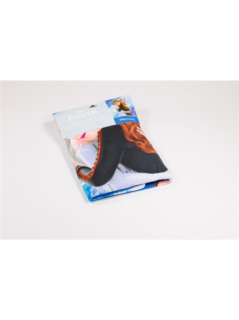 Serviette de plage 70x140 cm La Reine des neiges Elsa et Anna Bleu - Kiabi