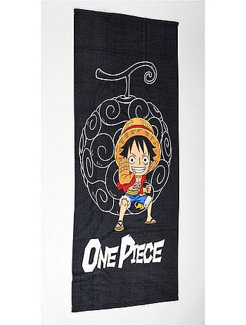 Serviette de plage 70x140 cm One Piece Noir Luffy et son fruit du démon