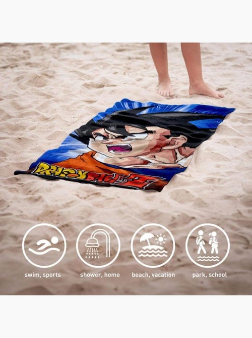 Serviette de plage 70x140 cm polyester Super Saiyan Goku - DRAGON BALL - Kiabi Serviette de plage 70x140 cm polyester Super Saiyan Goku - DRAGON BALL - Kiabi