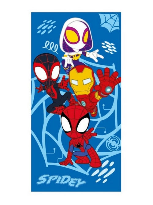 Serviette de plage 70x140 cm  Spidey multivers et Iron Man - Kiabi