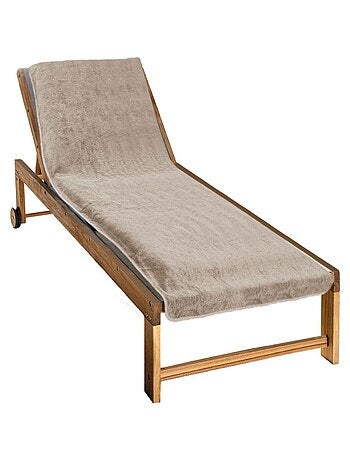 Serviette de plage à rabat pour transat de bain, 100 % coton - Vivezen