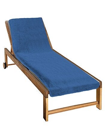 Serviette de plage à rabat pour transat de bain, 100 % coton - Vivezen