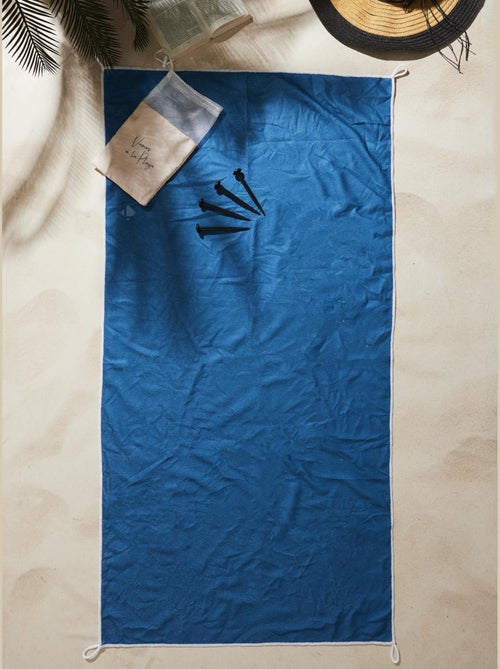 Serviette de plage avec ses piquets collection PLAYA - Kiabi