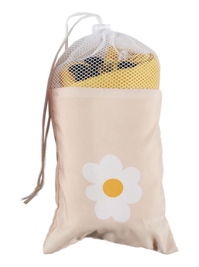 Serviette de plage avec ses piquets collection PLAYA Jaune - Kiabi