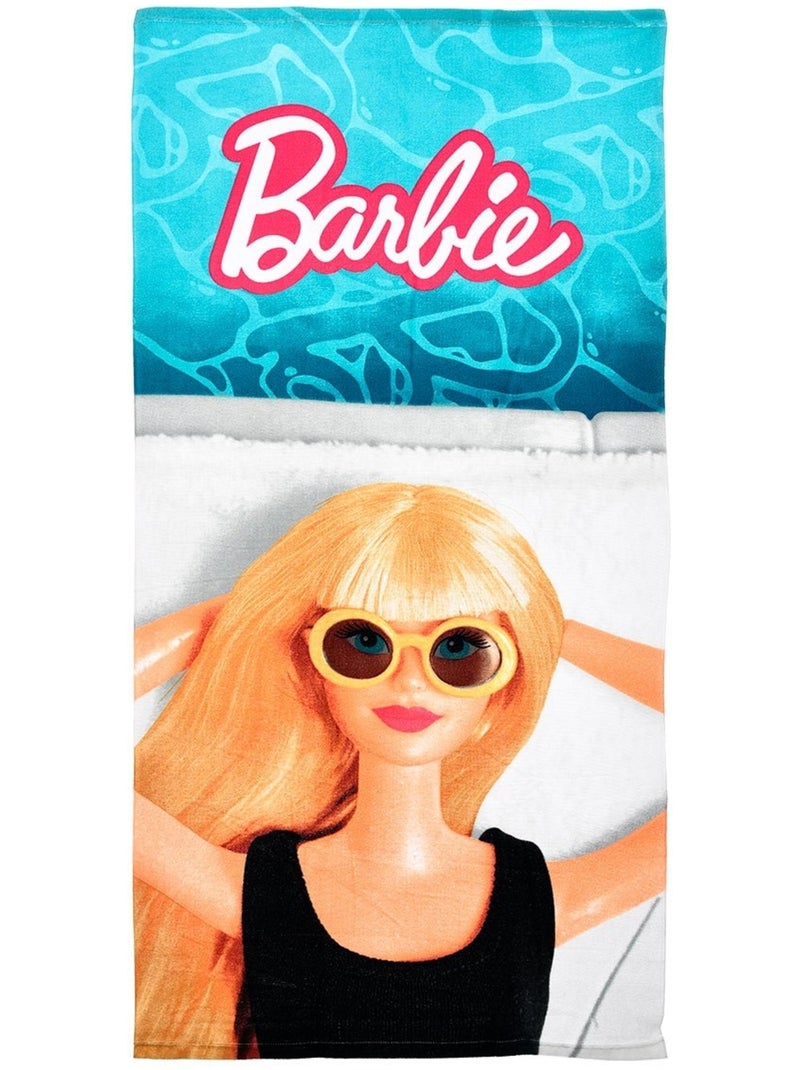 Serviette de Plage Barbie | Licence Officielle Bleu - Kiabi