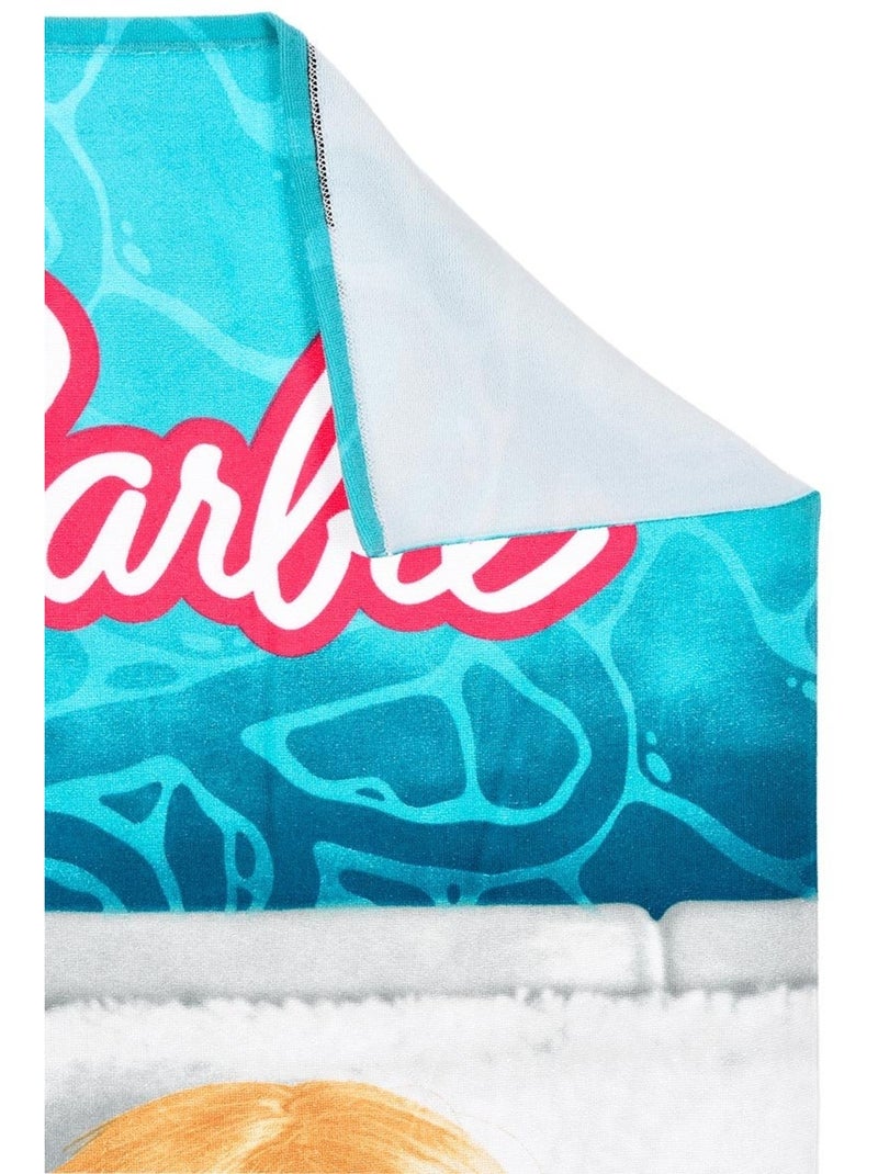 Serviette de Plage Barbie | Licence Officielle Bleu - Kiabi