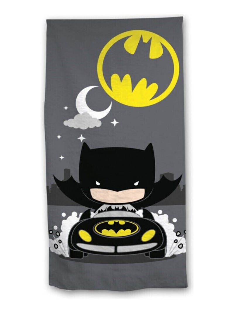 Serviette de plage Batman 70 cm x 140 cm Noir Noir - Kiabi