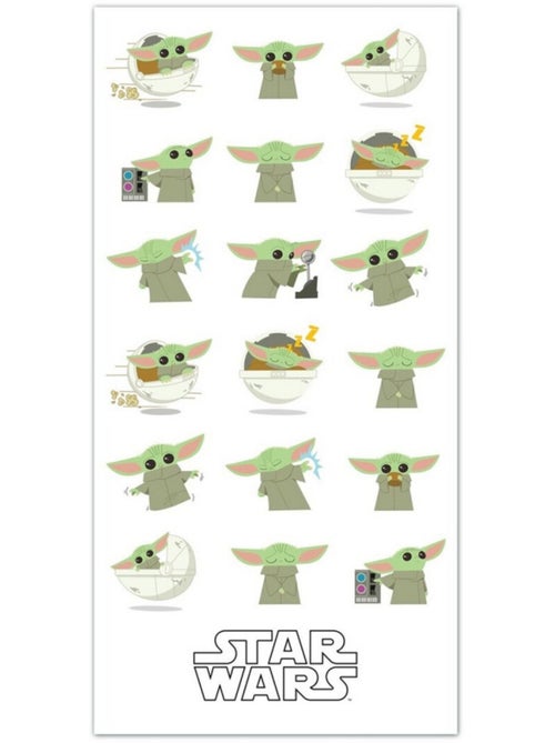 Serviette de plage Bébé Yoda alias Grogu Mandalorian - 70 cm x 140 cm - Kiabi
