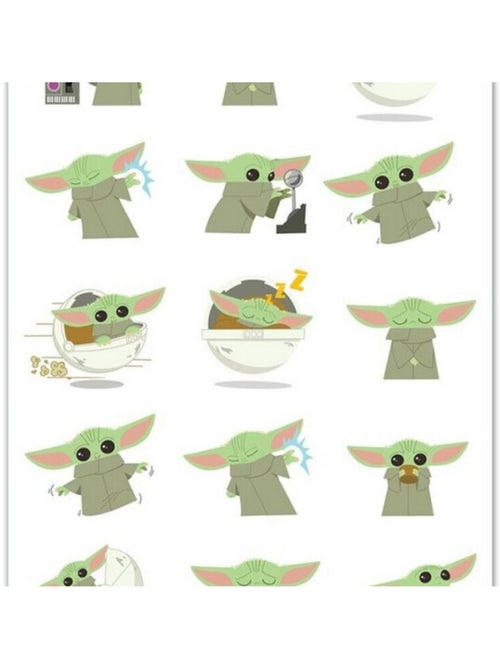 Serviette de plage Bébé Yoda alias Grogu Mandalorian - 70 cm x 140 cm - Kiabi