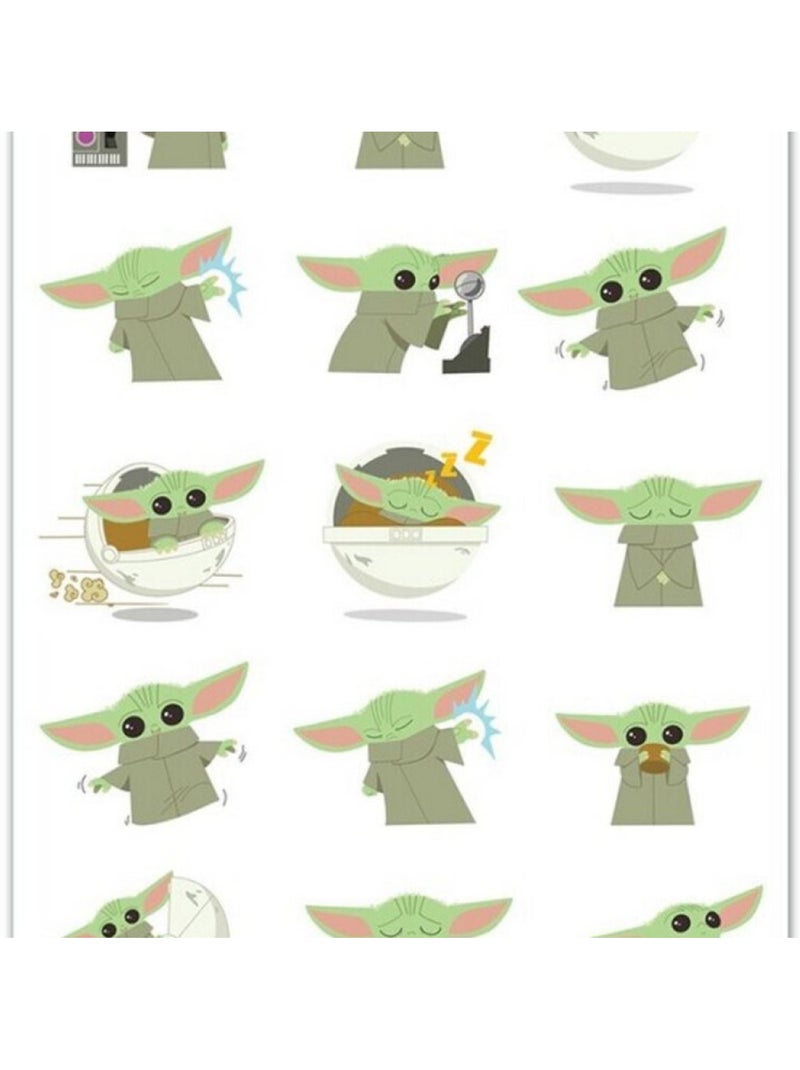 Serviette de plage Bébé Yoda alias Grogu Mandalorian - 70 cm x 140 cm Multicolore - Kiabi