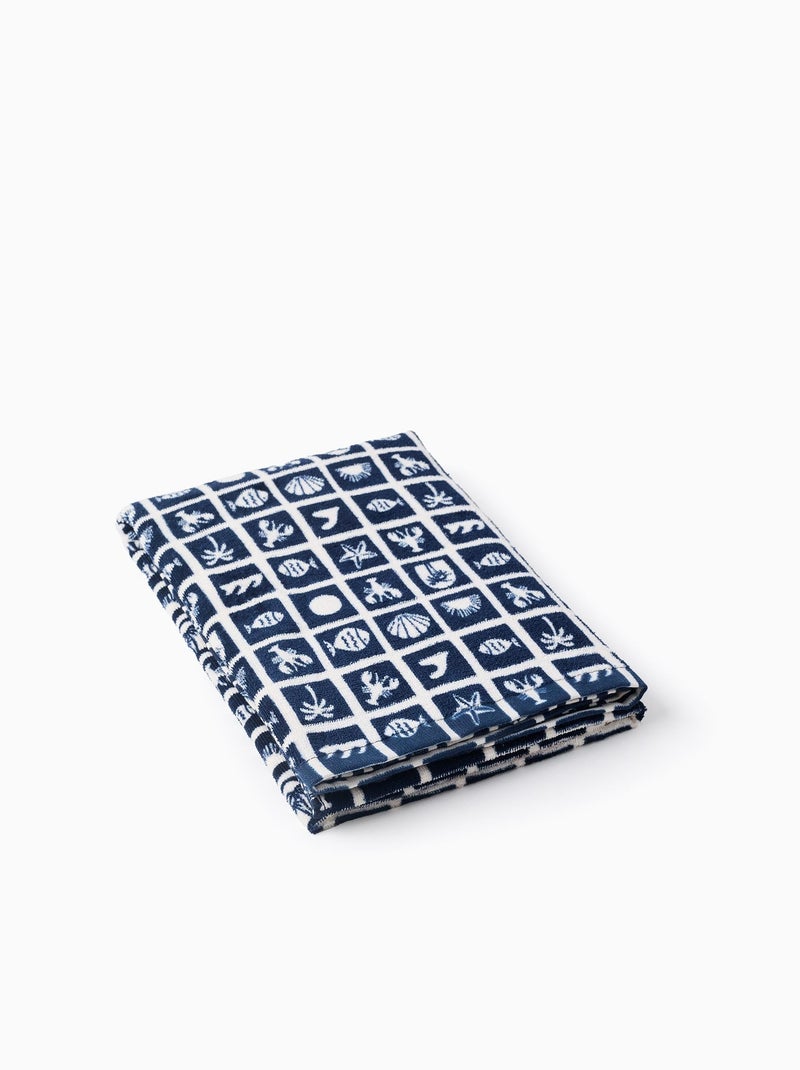 Serviette de Plage Bleu foncé - Kiabi