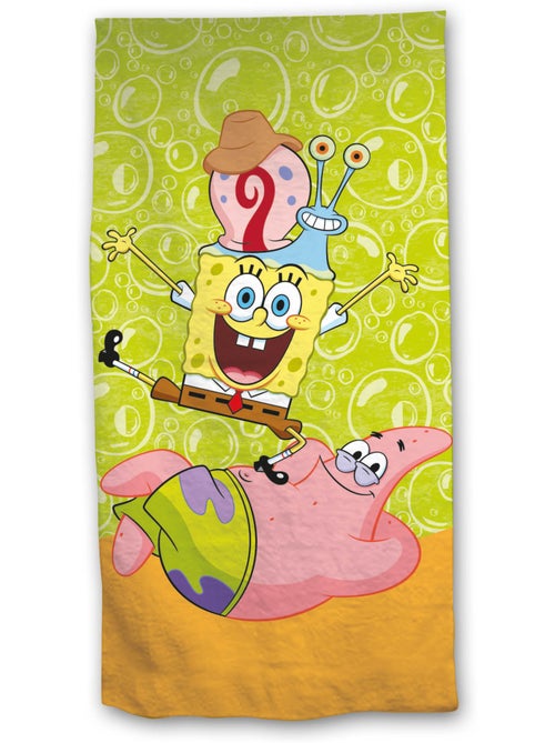Serviette de Plage Bob l'Éponge – 100% Coton Nickelodeon | 70 x 140 cm - Kiabi