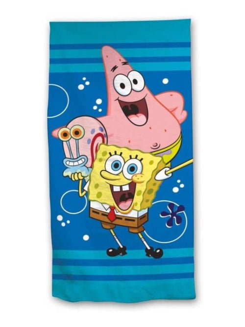 Serviette de plage Bob l'eponge avec Patrick et Gary - 140x70 cm - Kiabi