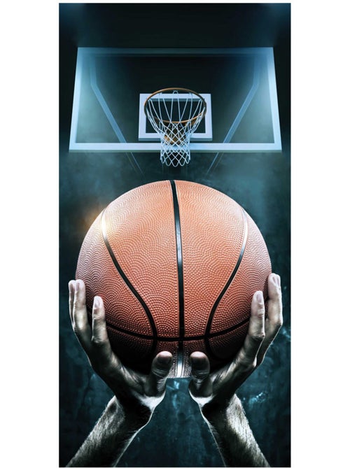 Serviette de plage coton 100% imprimé basket Jerry Fabrics - Kiabi