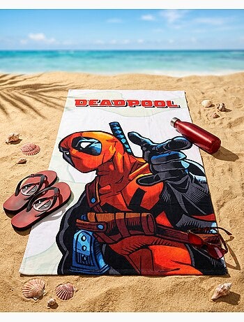Serviette de Plage Deadpool 70x140cm – Impression HD Comic – 100% Polyester – Licence Officielle