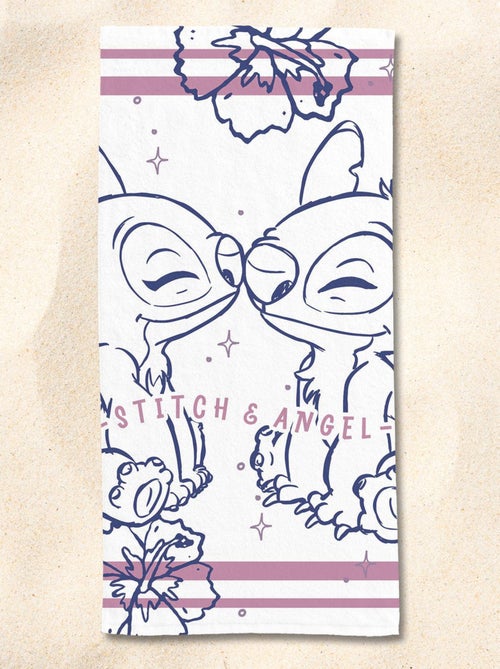 Serviette de plage Disney Angel et Stitch 70x140 cm - 100% Coton - 300 GSM - Kiabi