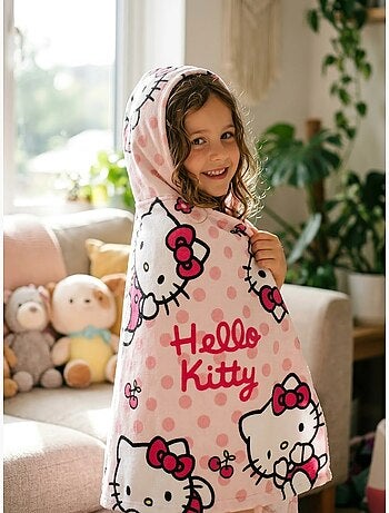 Serviette de plage en coton 115 x 50 cm hello kitty sanrio