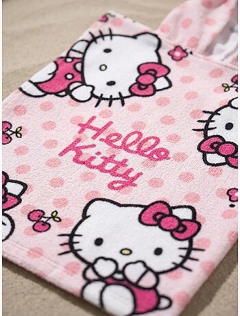 Serviette de plage en coton 115 x 50 cm hello kitty sanrio