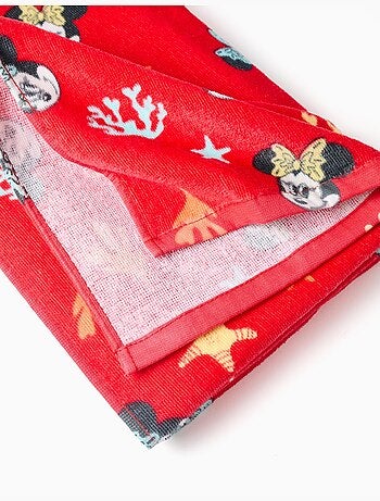 Serviette de plage en coton avec motif Minnie