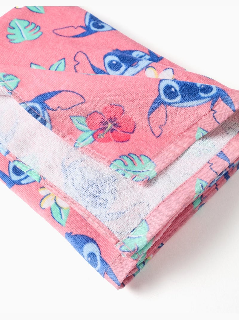 Serviette de plage en coton avec motif Stitch Rose clair - Kiabi